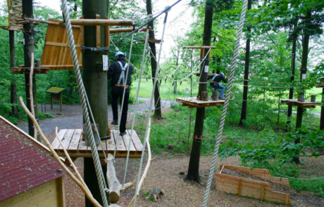 Hochseilgarten im Freizeitpark Rutesheim