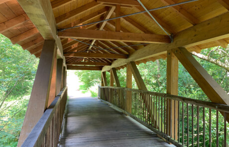 Holzbrücke bei Nagold auf dem Nagoldradweg