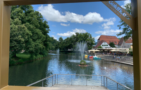 Blick auf die Stadt Nagold am gleichnamigen Fluss